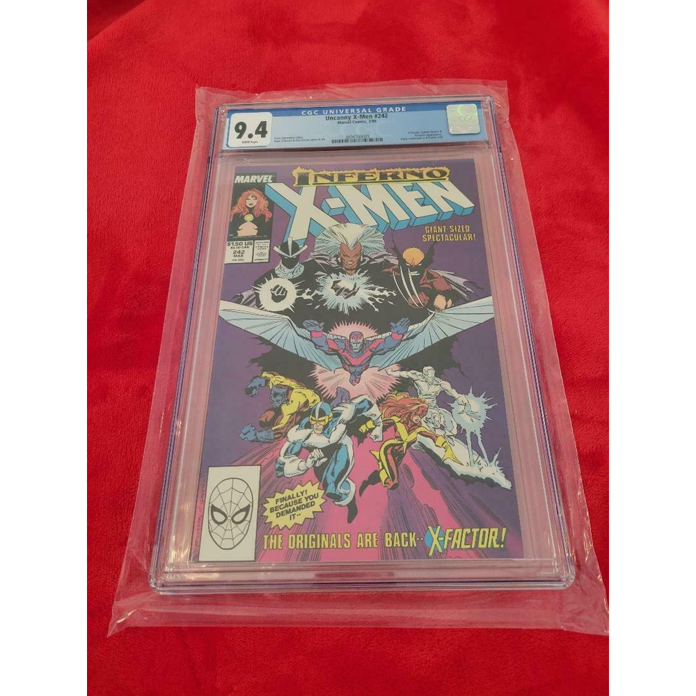 Uncanny X-Men #242 CGC 9.4 White Pages Inferno Goblin Queen Marvel Comic 1989